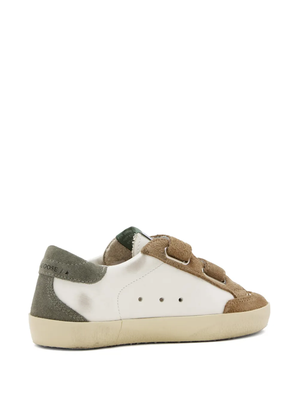 Golden Goose Kids star-appliqué touch-straps sneakers Wit