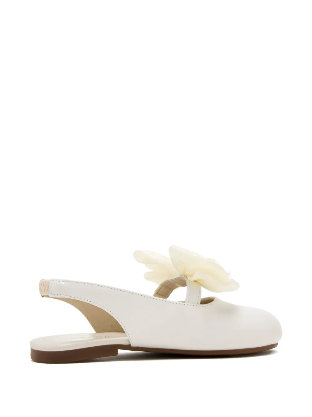 BabyWalker bow strap ballet flats Wit