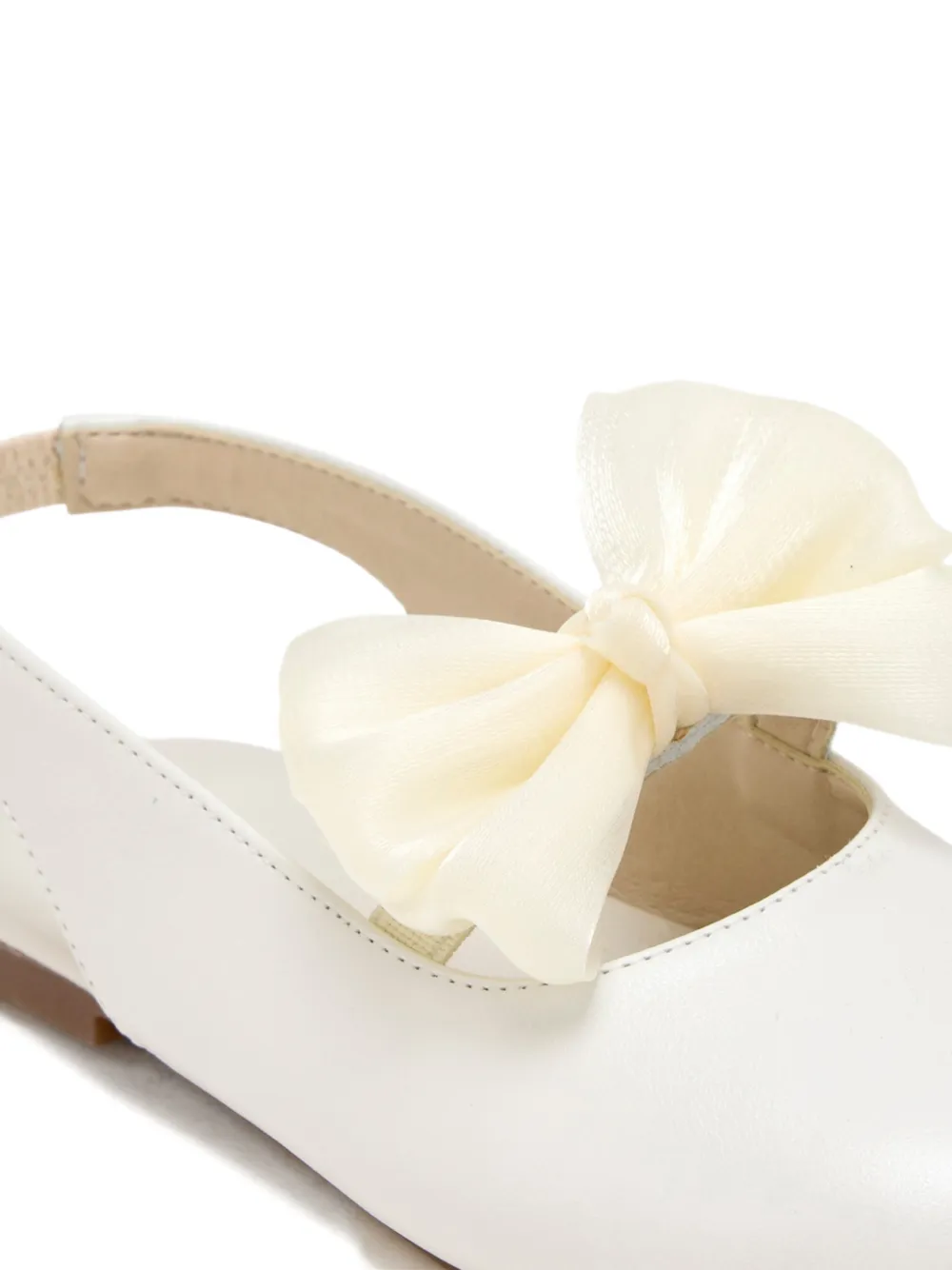 BabyWalker bow strap ballet flats Wit