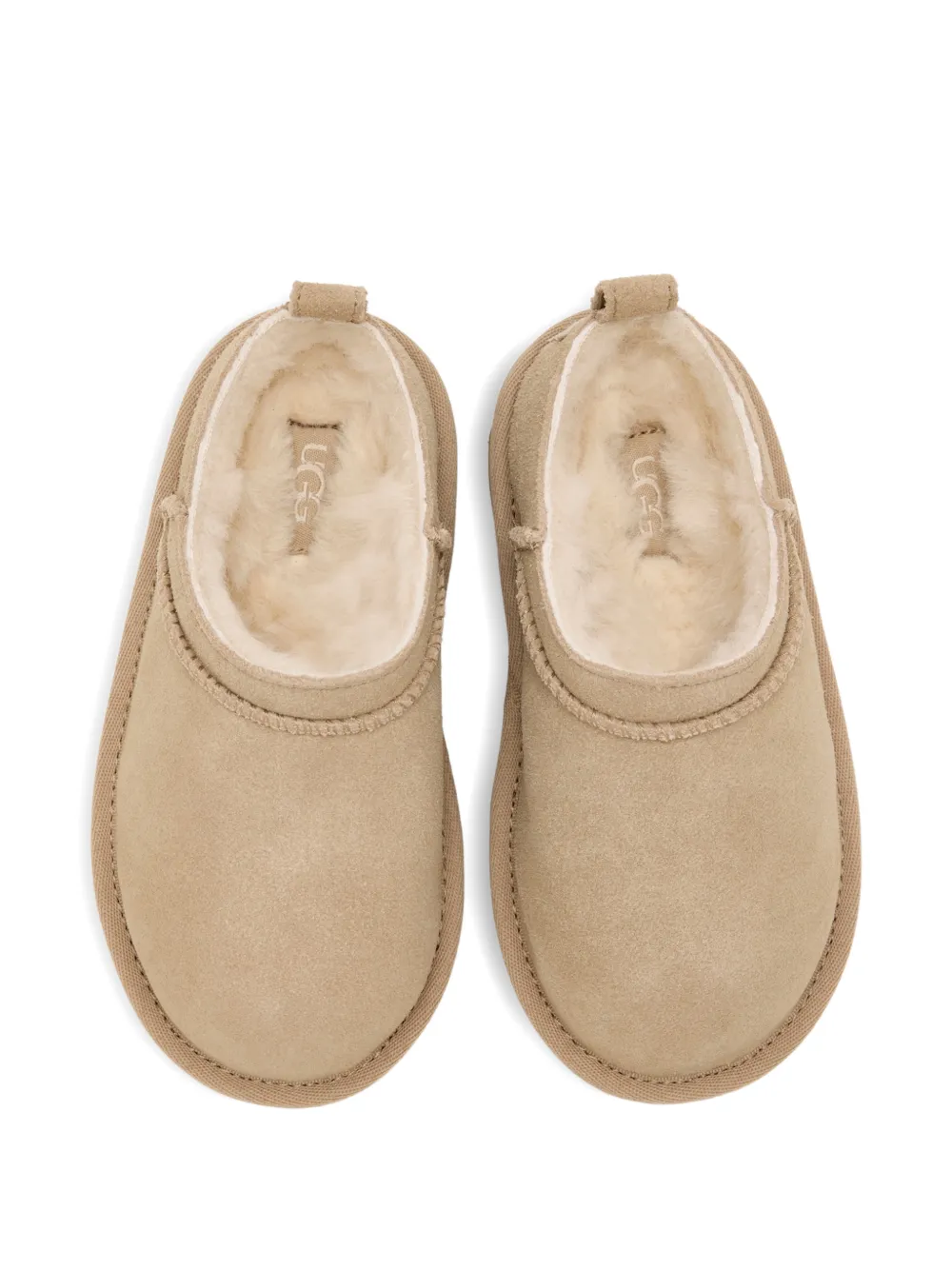 UGG Kids trimmed slippers Beige