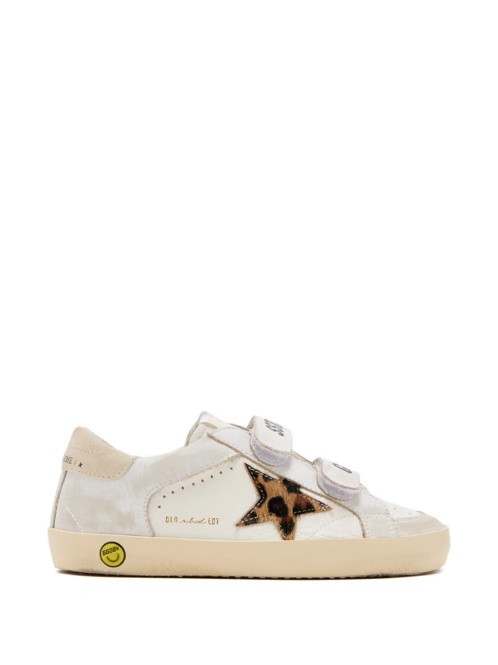 Golden Goose Kids Old School star-appliqué touch-strap sneakers Beige