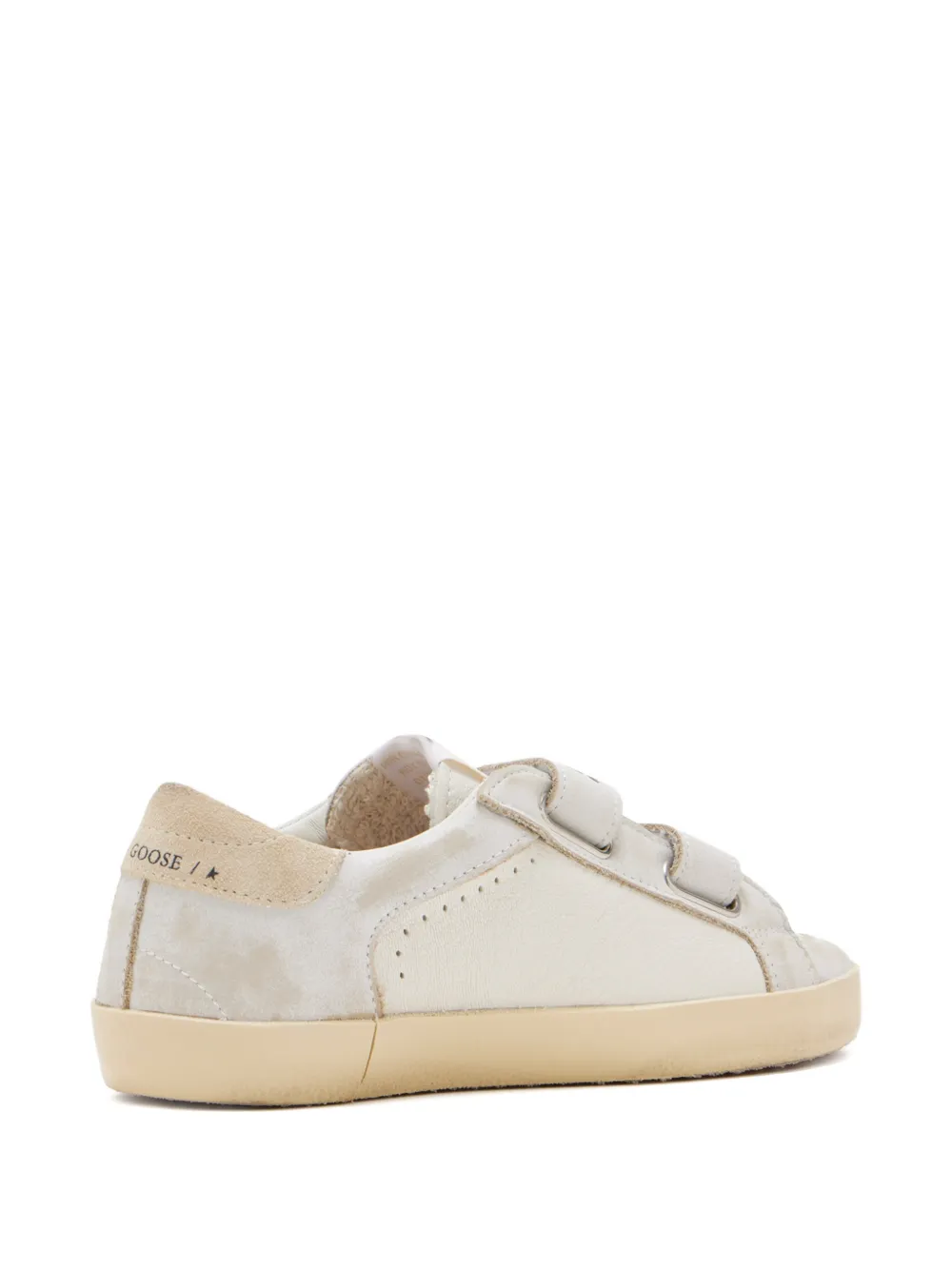 Golden Goose Kids Old School star-appliqué touch-strap sneakers Beige