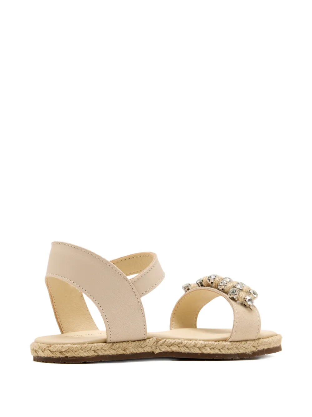 BabyWalker crystal-embellishments buckled open-toe sandals Beige