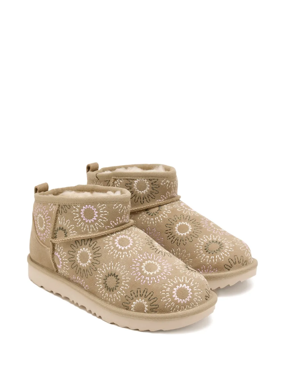 UGG Kids Classic Ultra Mini Sun Stitch boots - Toni neutri