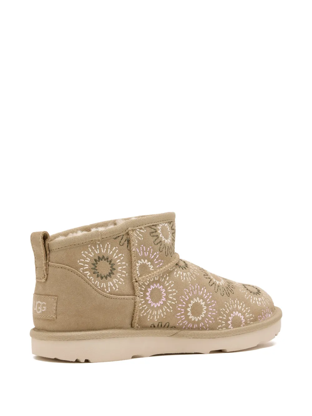 UGG Kids Classic Ultra Mini Sun Stitch boots Beige