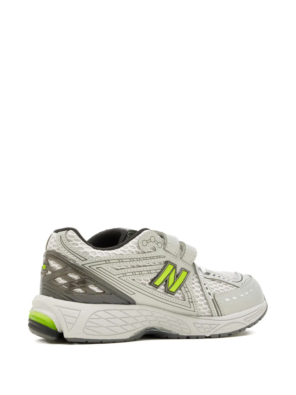 New Balance Kids logo-appliqué touch-straps sneakers Grijs