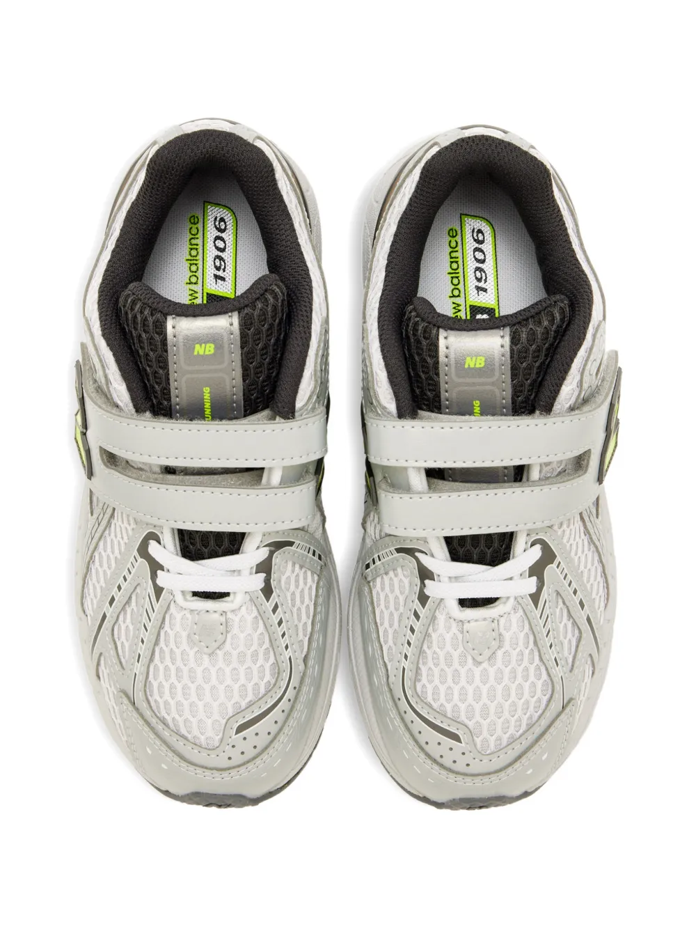 New Balance Kids logo-appliqué touch-straps sneakers Grijs