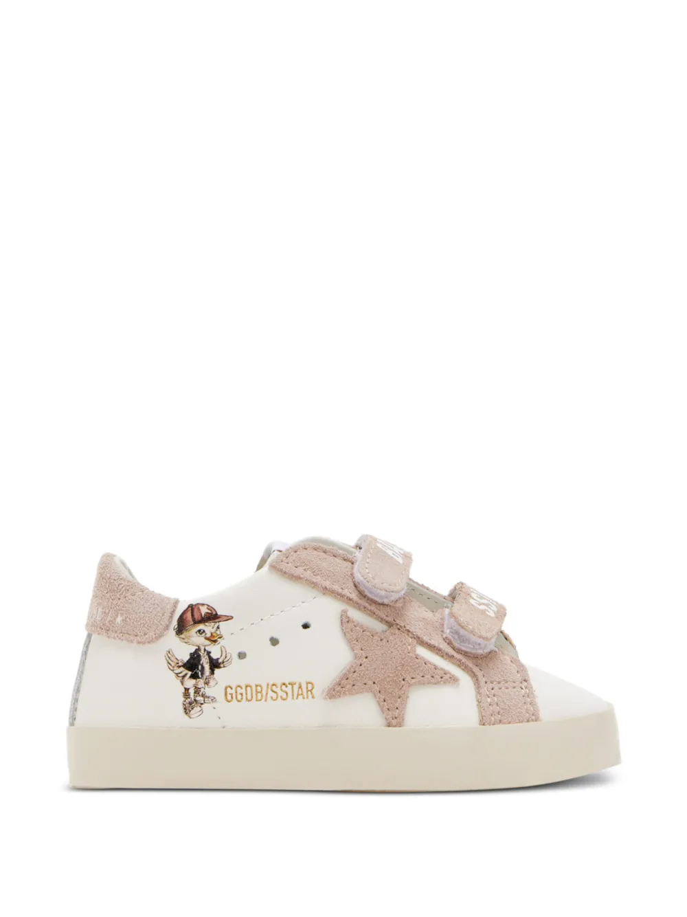 Golden Goose Kids star-appliqué touch-straps sneakers Wit