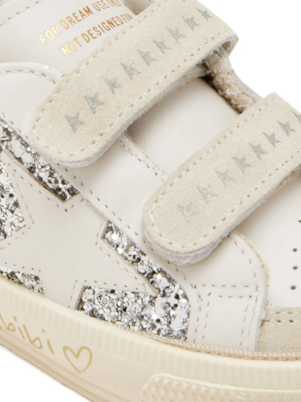 Golden Goose Kids glitter star sneakers Grijs
