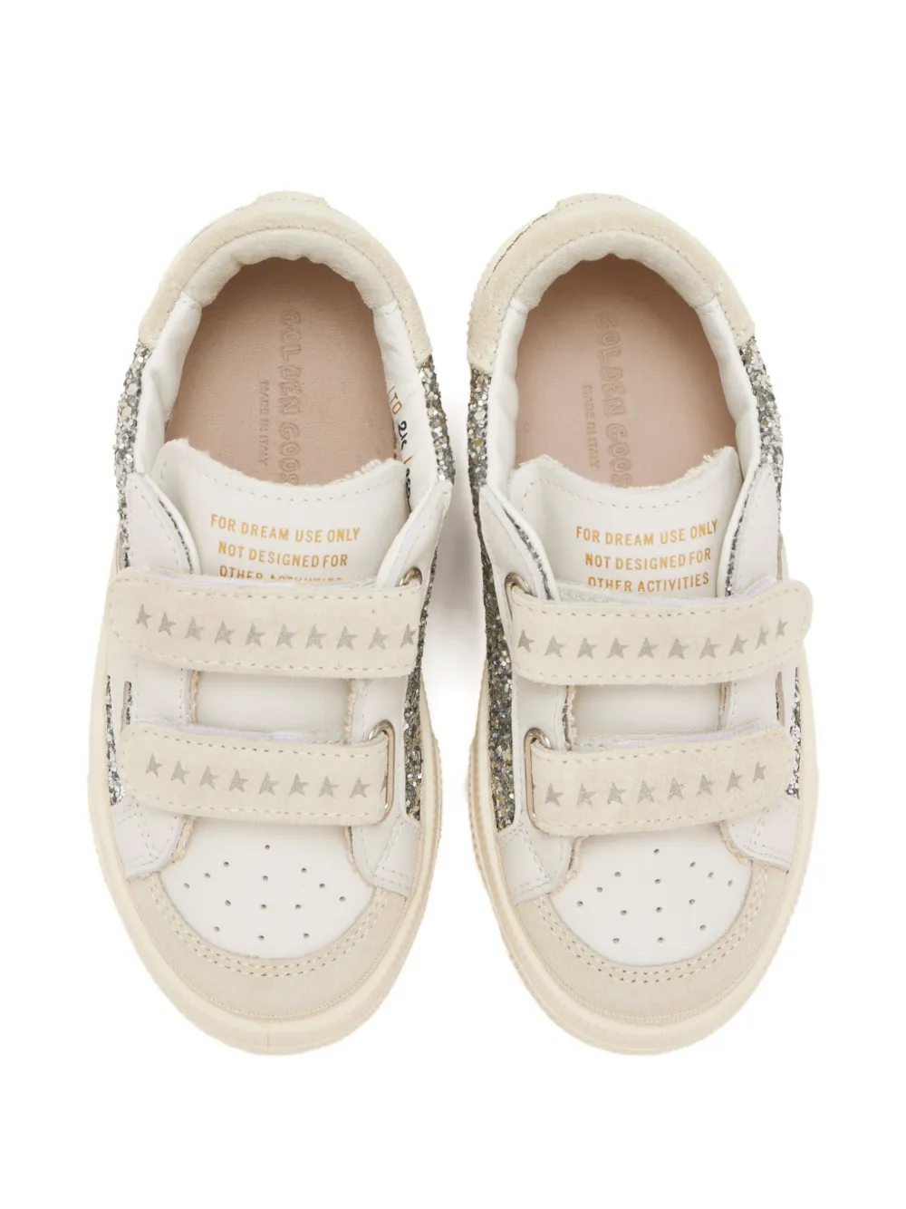 Golden Goose Kids glitter star sneakers Grijs