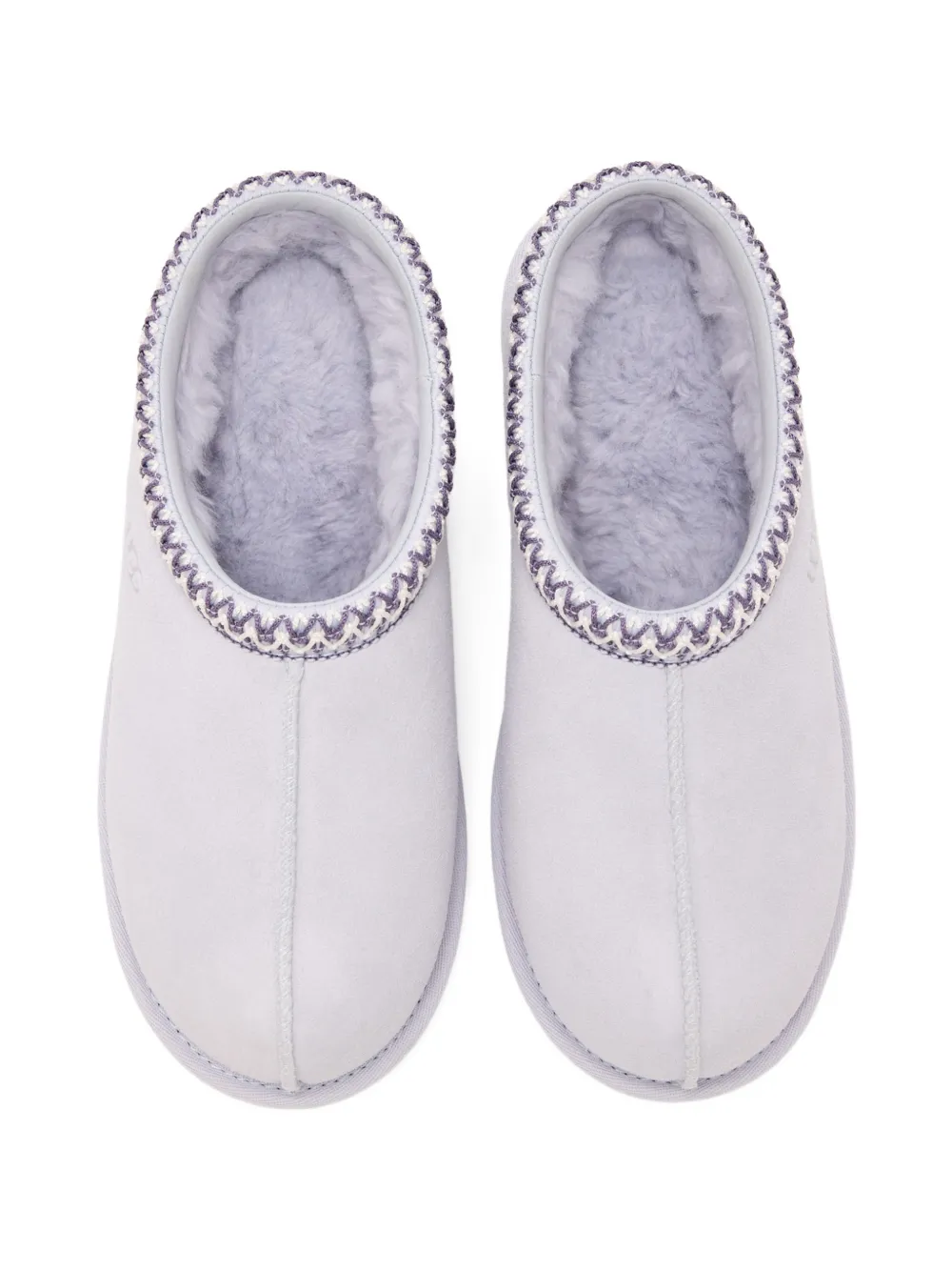 UGG Kids knitted-trim slippers Wit