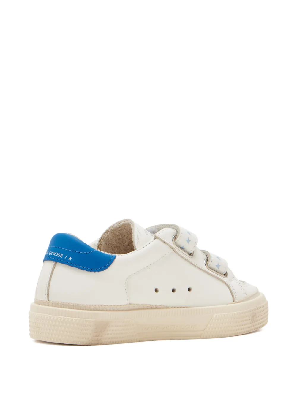 Golden Goose Kids May School star-appliqué sneakers Wit