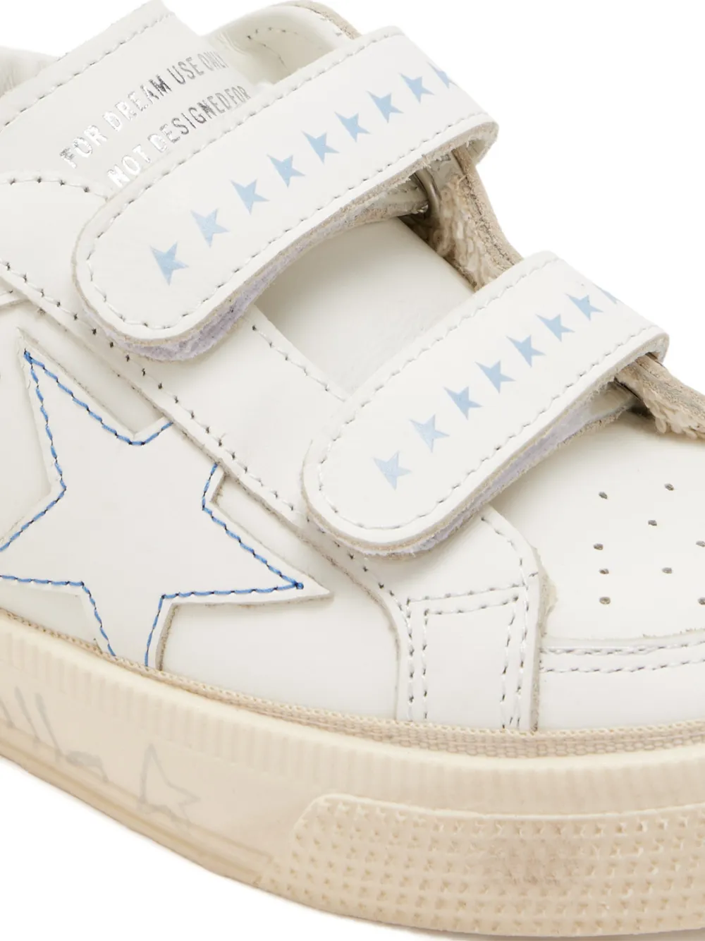 Golden Goose Kids May School star-appliqué sneakers Wit