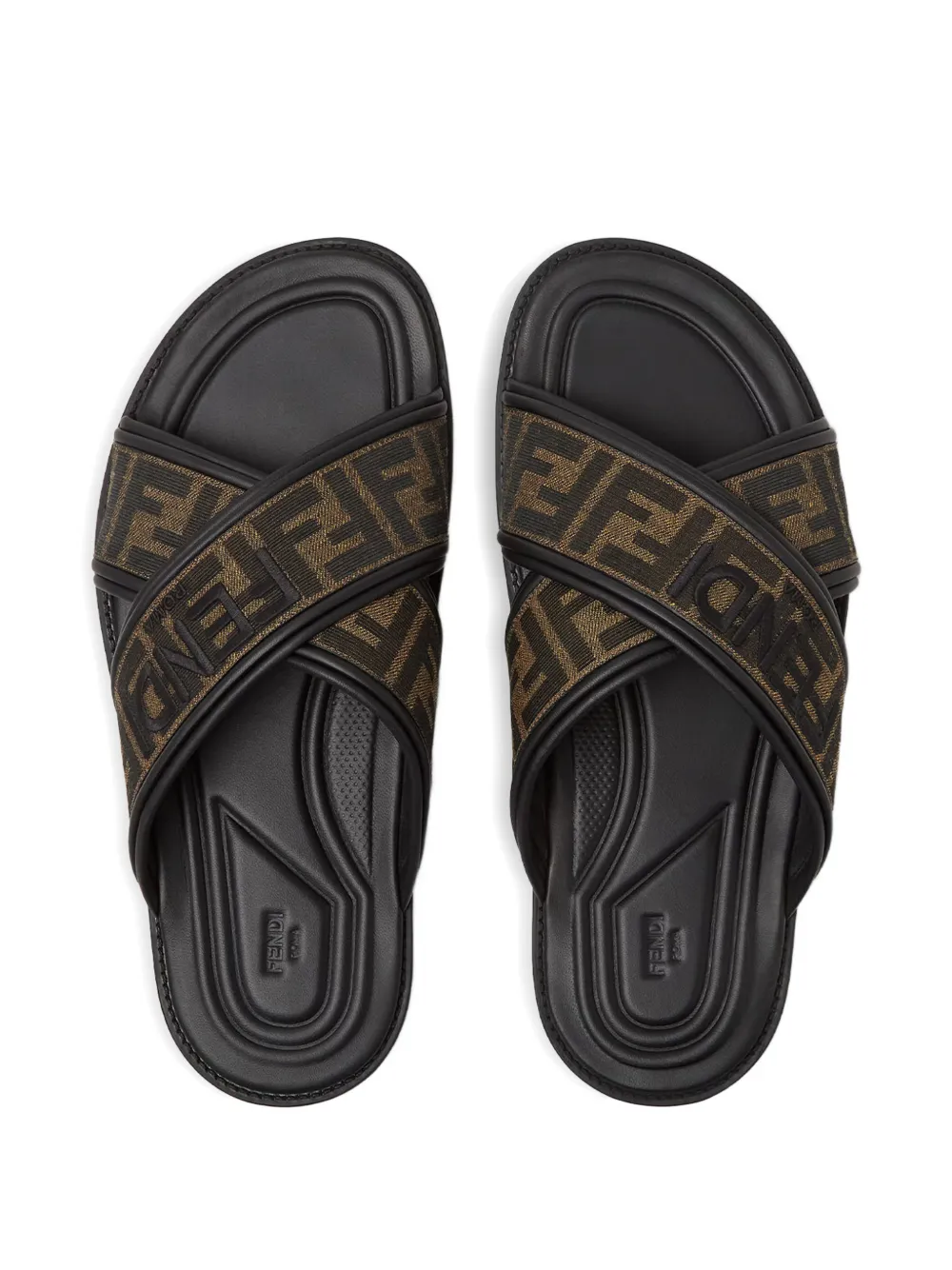 FENDI Sandalen met gekruiste bandjes Bruin