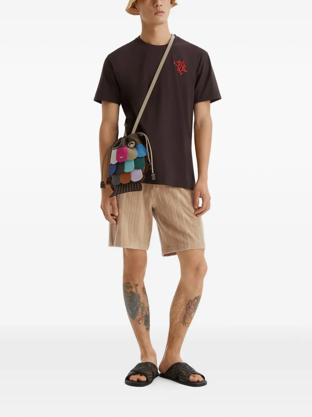 FENDI Sandalen met gekruiste bandjes Bruin