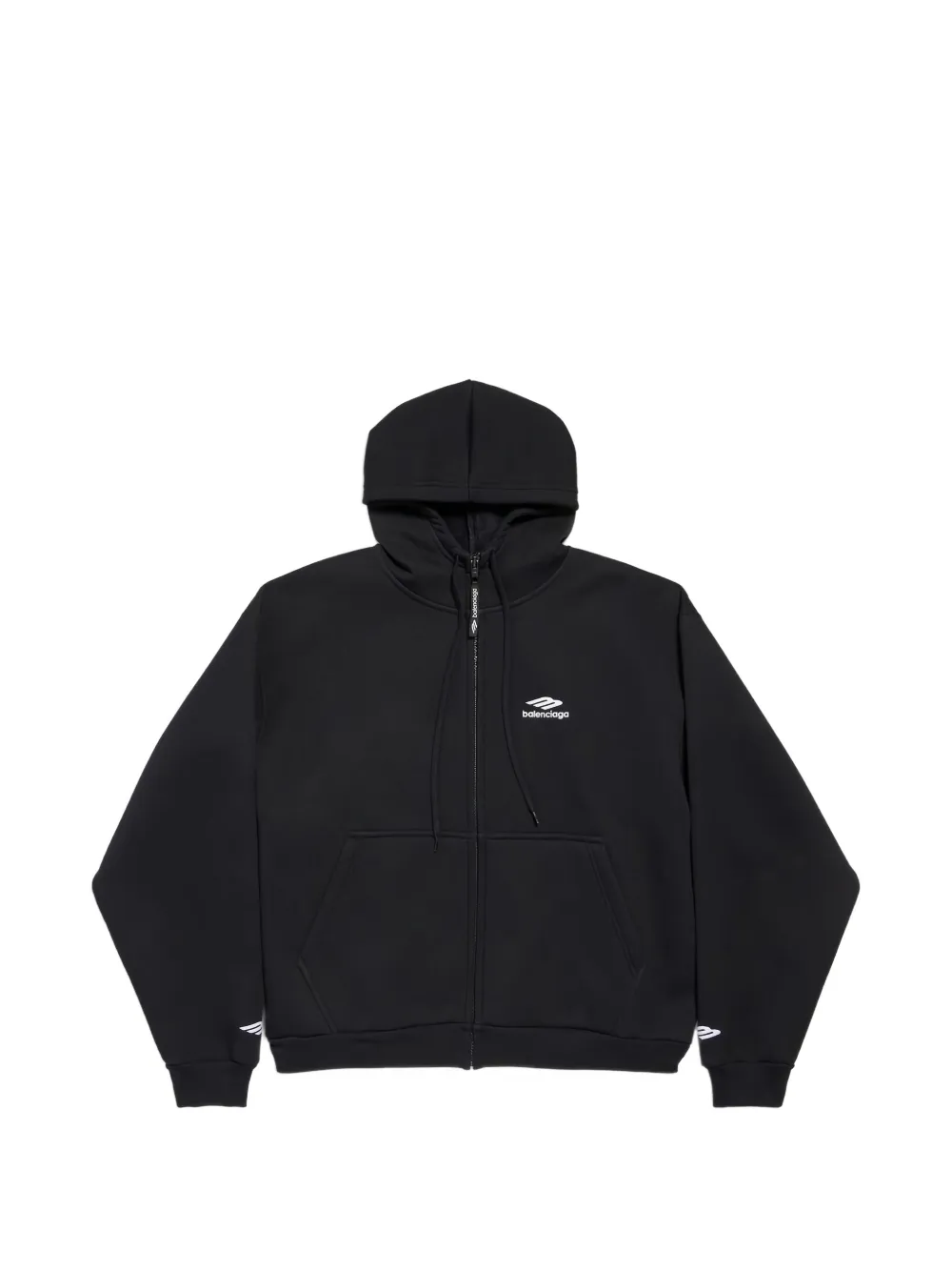 Balenciaga 3B Sports Icon zip-up hoodie - Nero