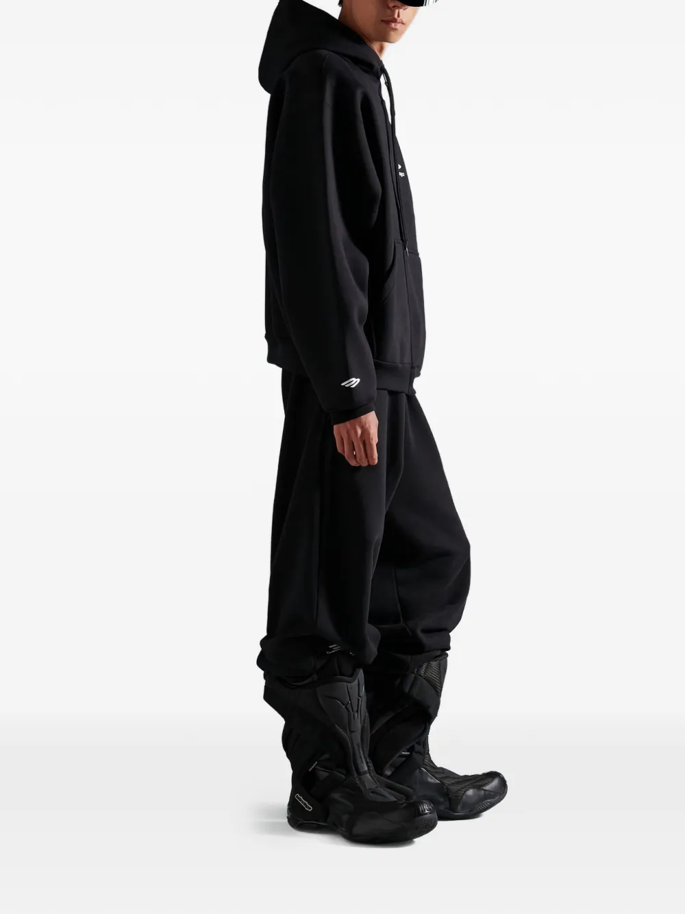 Balenciaga 3B Sports Icon hoodie met rits Zwart