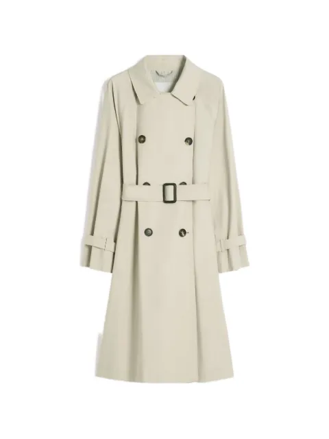 Max Mara buttoned belted raincoat