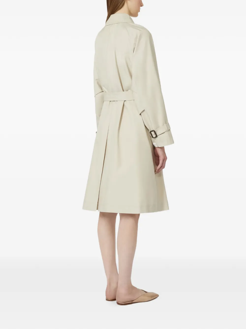  Max Mara Buttoned Belted Raincoat - Neutrals 