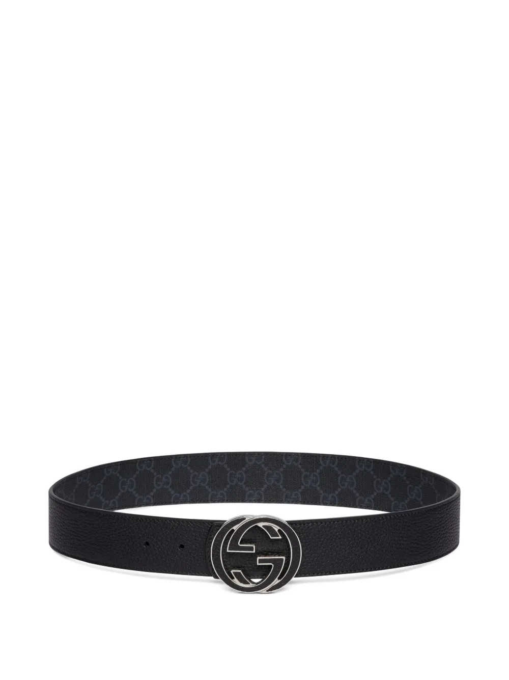 Gucci Interlocking G-buckle reversible belt - Schwarz