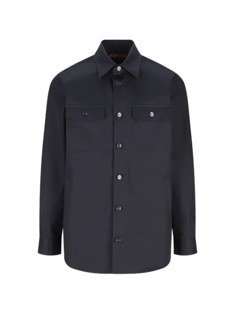 Gucci monogram-button shirt