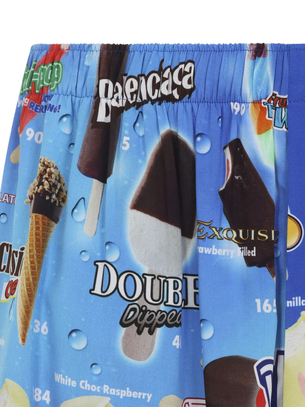 Balenciaga Pyjamashorts met print Blauw