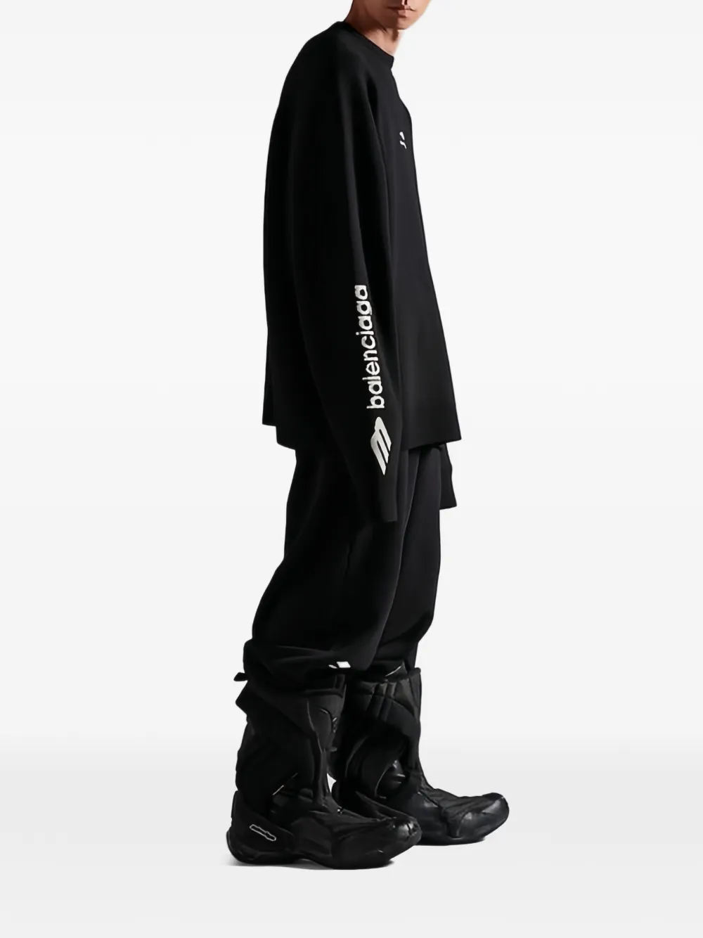 Balenciaga Sweater met logoprint Zwart
