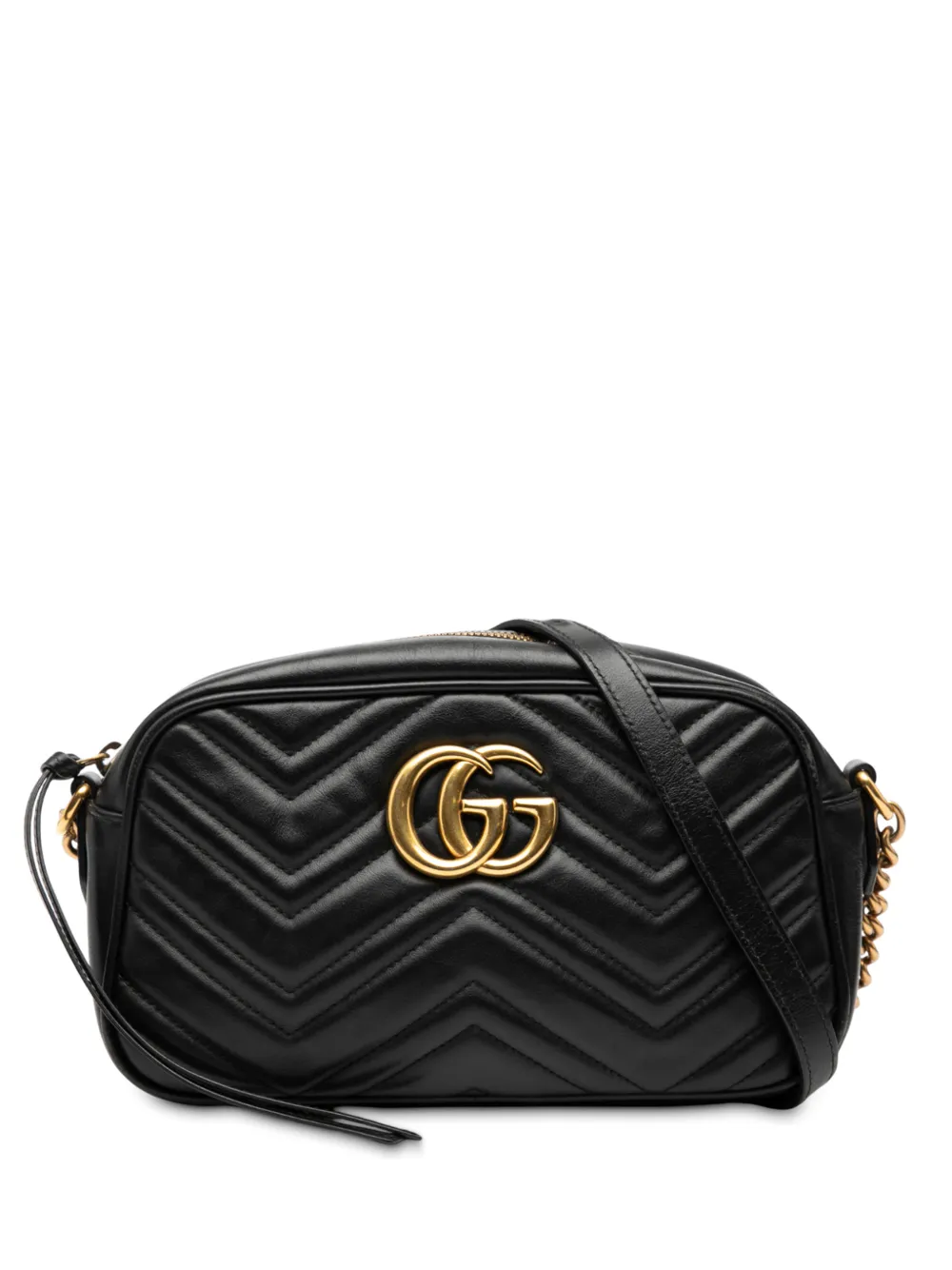 Gucci Pre-Owned 2016-2026 Small GG Marmont Matelasse Leather crossbody bag - Nero