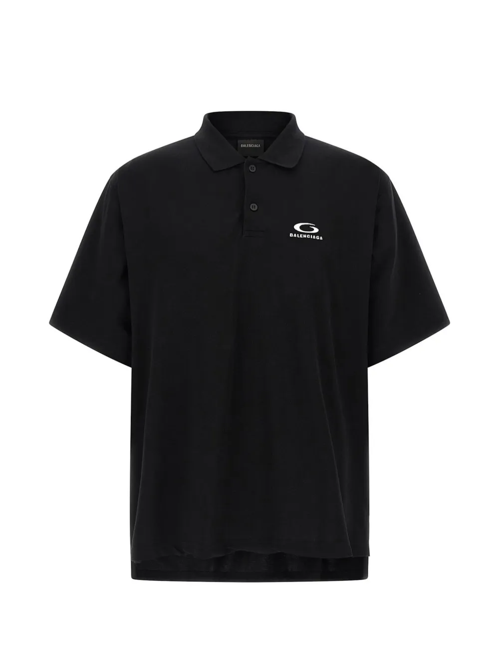 Balenciaga logo-detail polo shirt - Nero