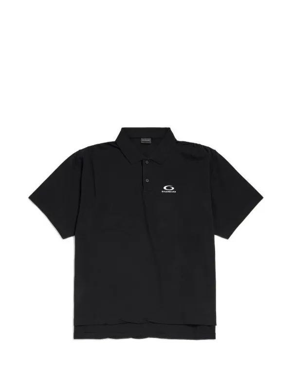 Balenciaga Laurel Classic Regular Polo | Black | FARFETCH