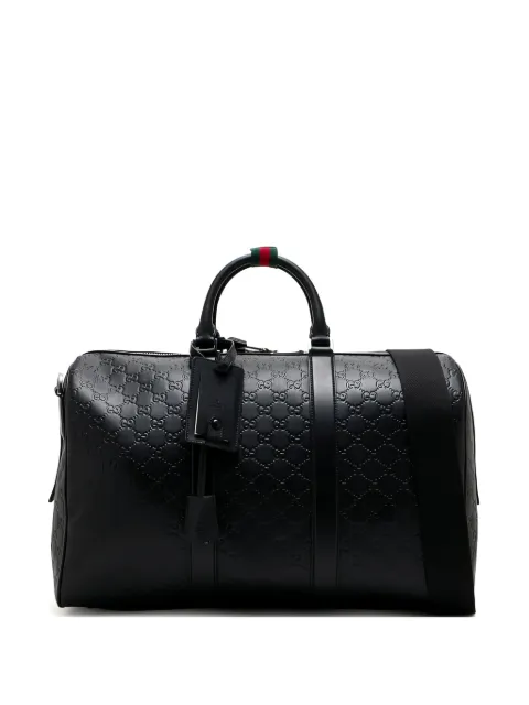 Gucci mediumGG Emblem leather duffle bag