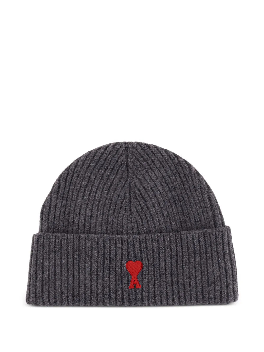 AMI Paris ribbed beanie - Grigio