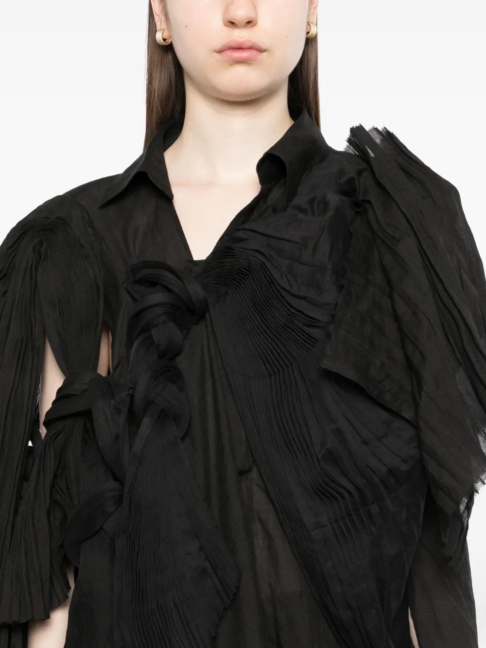Yohji Yamamoto Asymmetrische blouse Zwart