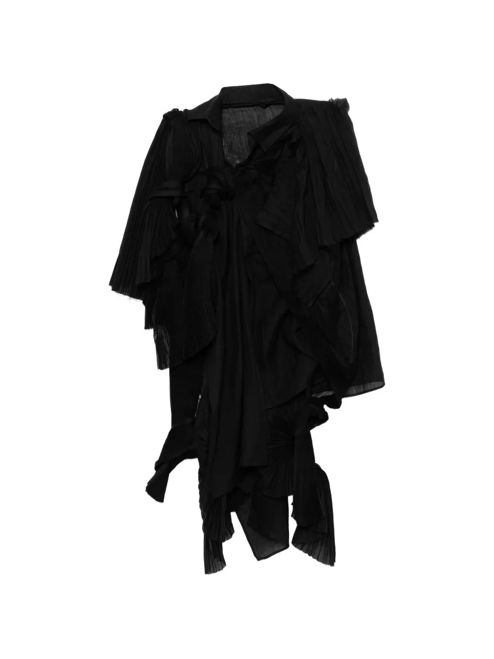 Yohji Yamamoto Blusa asimmetrica - Nero