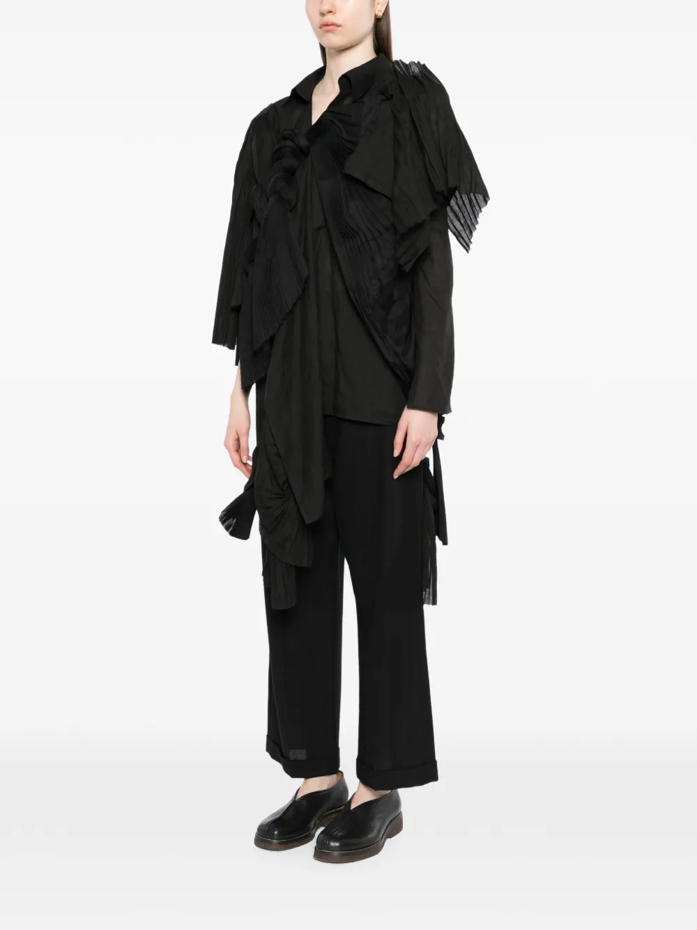 Yohji Yamamoto Asymmetrische blouse Zwart
