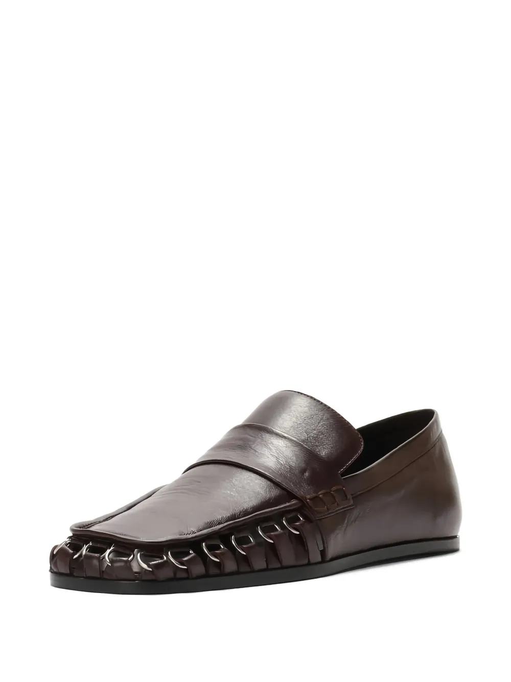 Jil Sander Loafers met vierkante neus Bruin