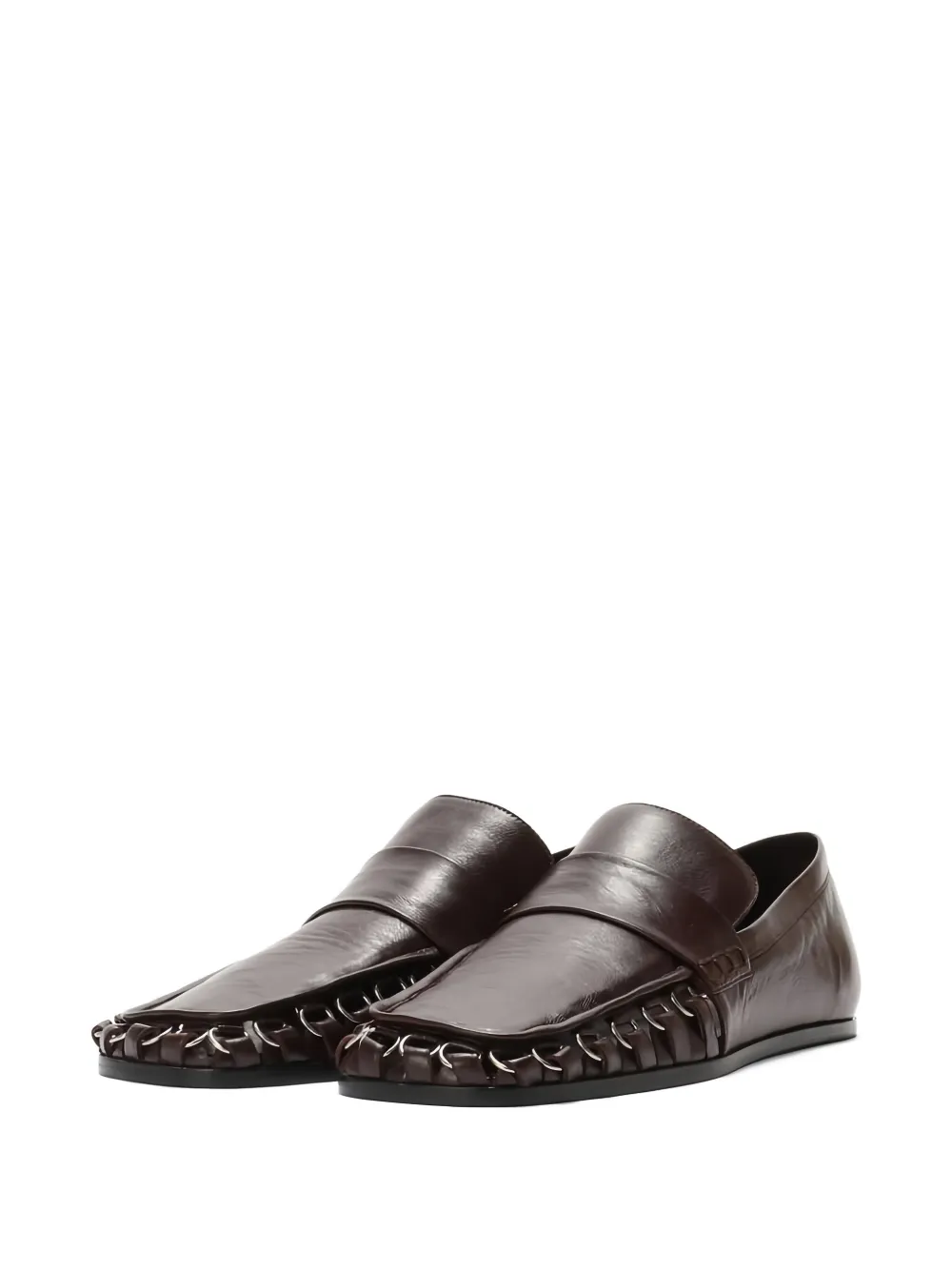 Jil Sander Loafers met vierkante neus Bruin