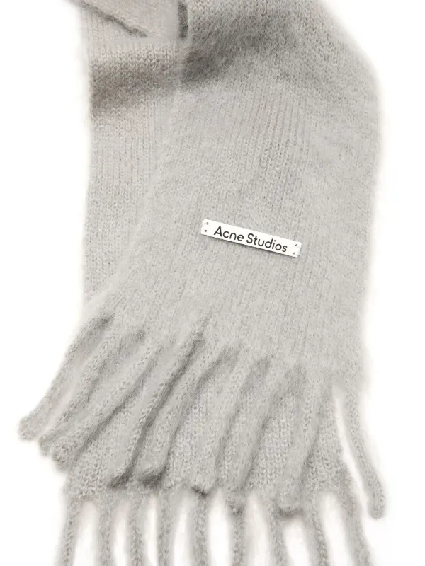 Acne Studios フリンジ スカーフ | グレー | FARFETCH JP