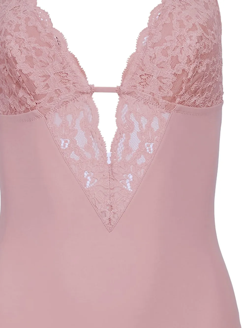Fleur Du Mal Charlotte 3-Way body met kant en V-hals Roze