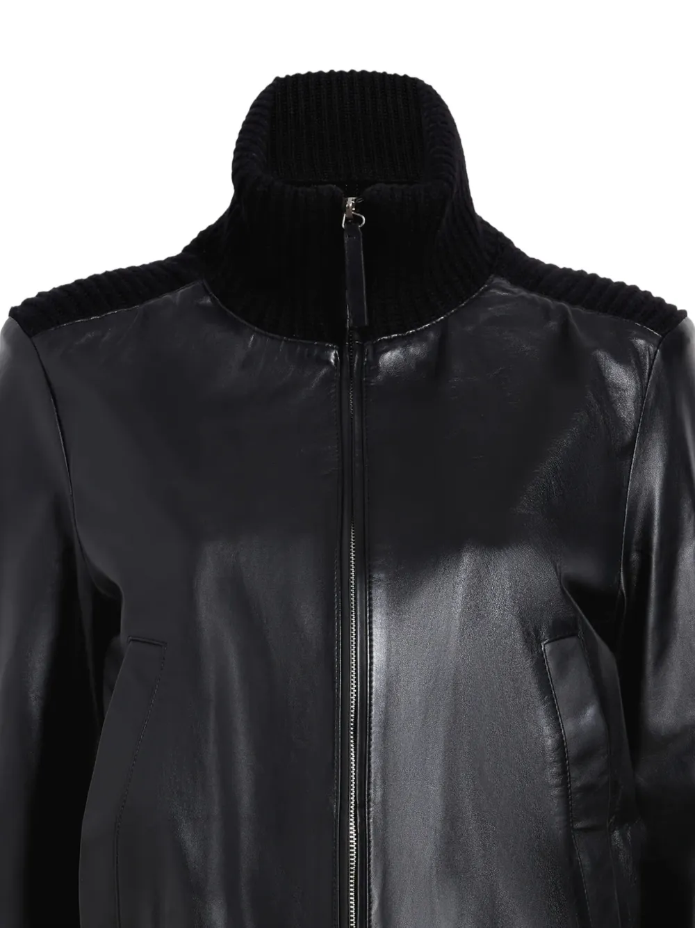 Proenza Schouler White Label Elenora jack met geribbelde kraag Zwart