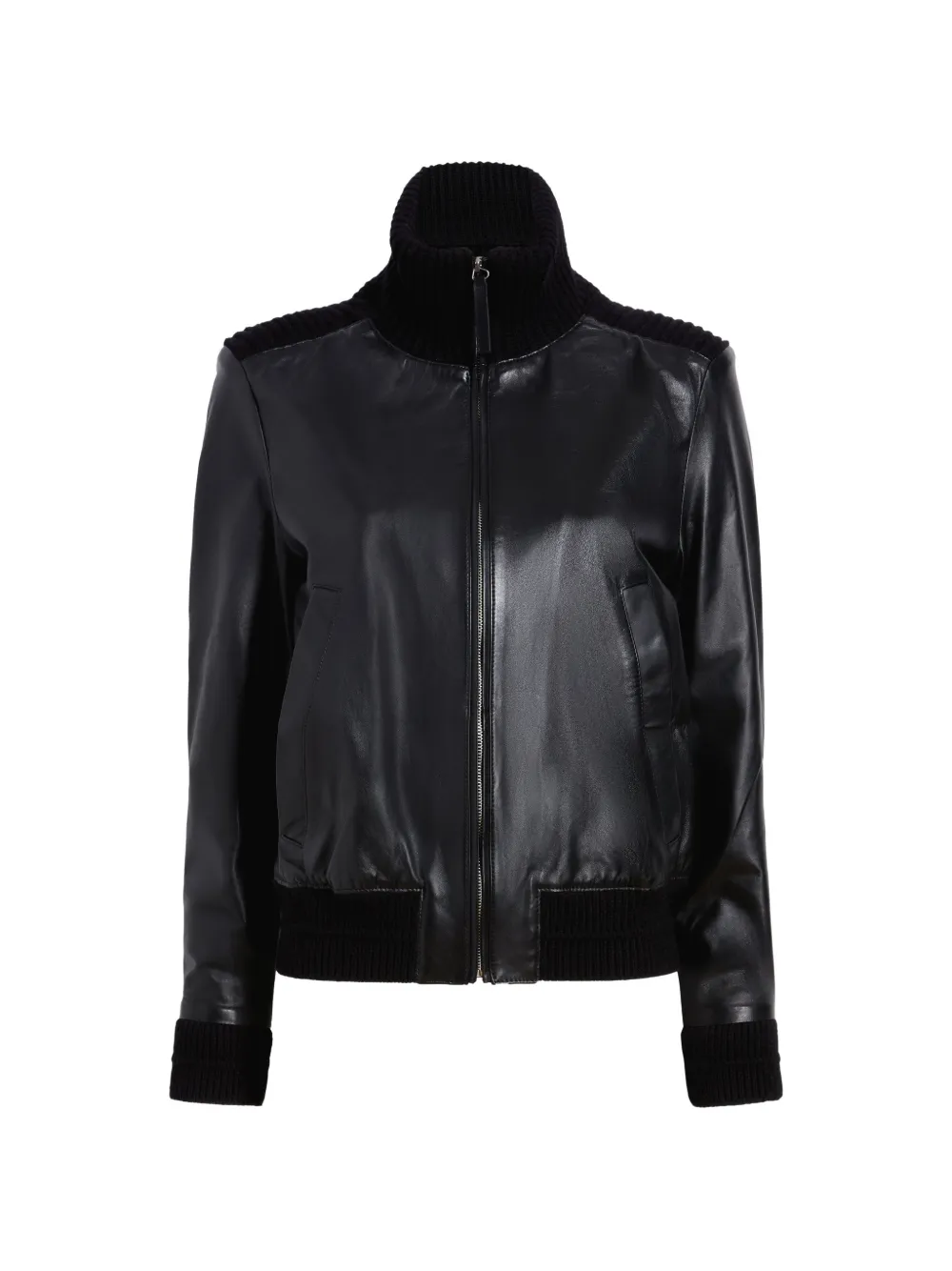 Proenza Schouler White Label Elenora jack met geribbelde kraag Zwart