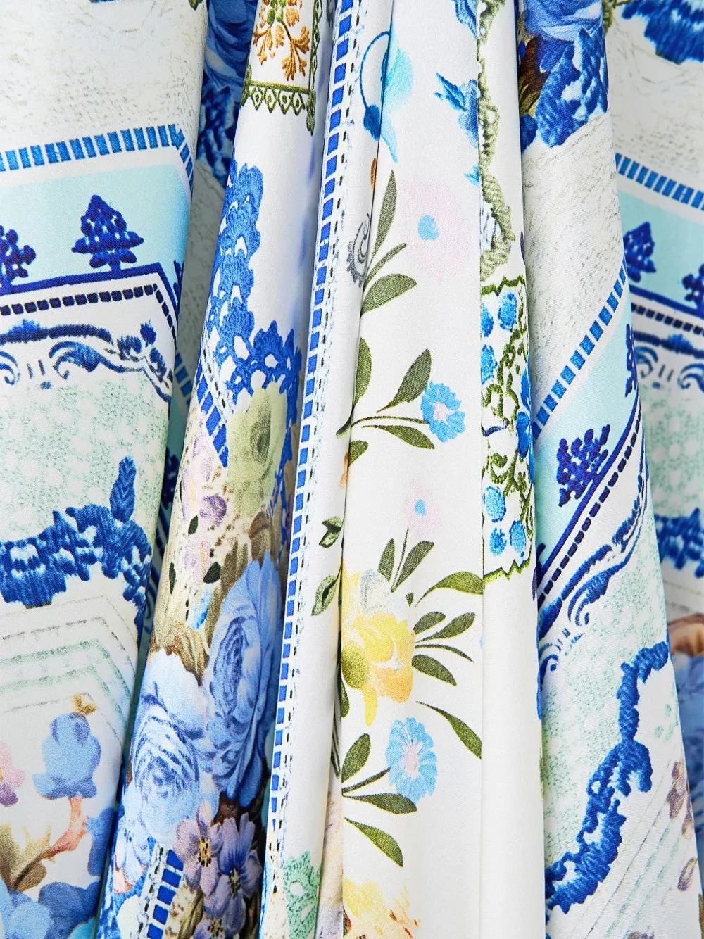 Camilla T-vormige tuniek met bloemenprint Wit