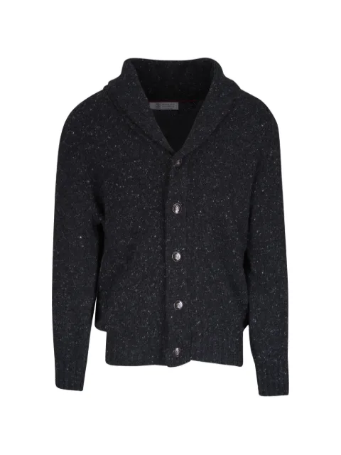 Brunello Cucinelli shawl-collar speckled cardigan