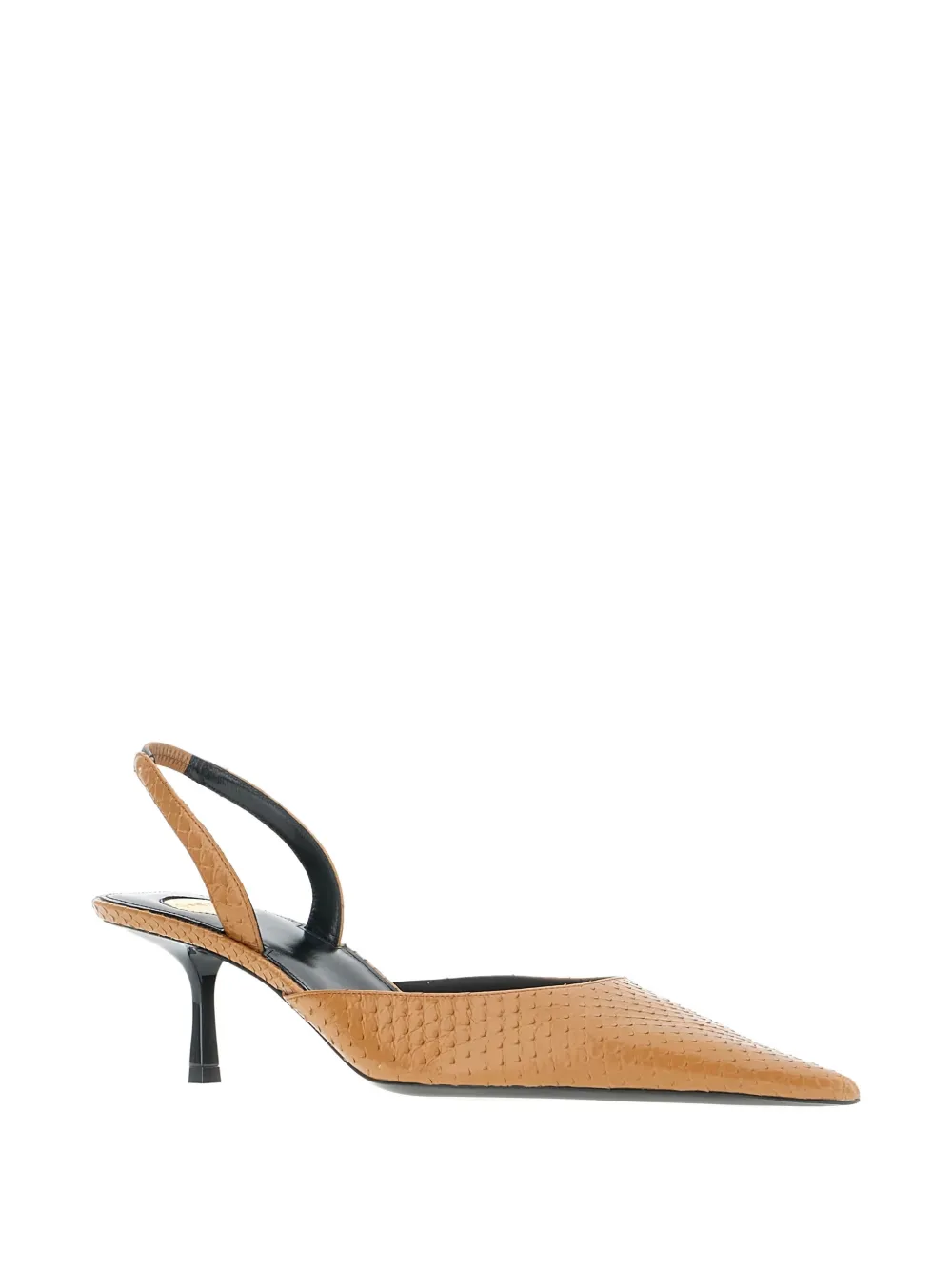 Saint Laurent Babylone slingback pumps met puntige neus Bruin