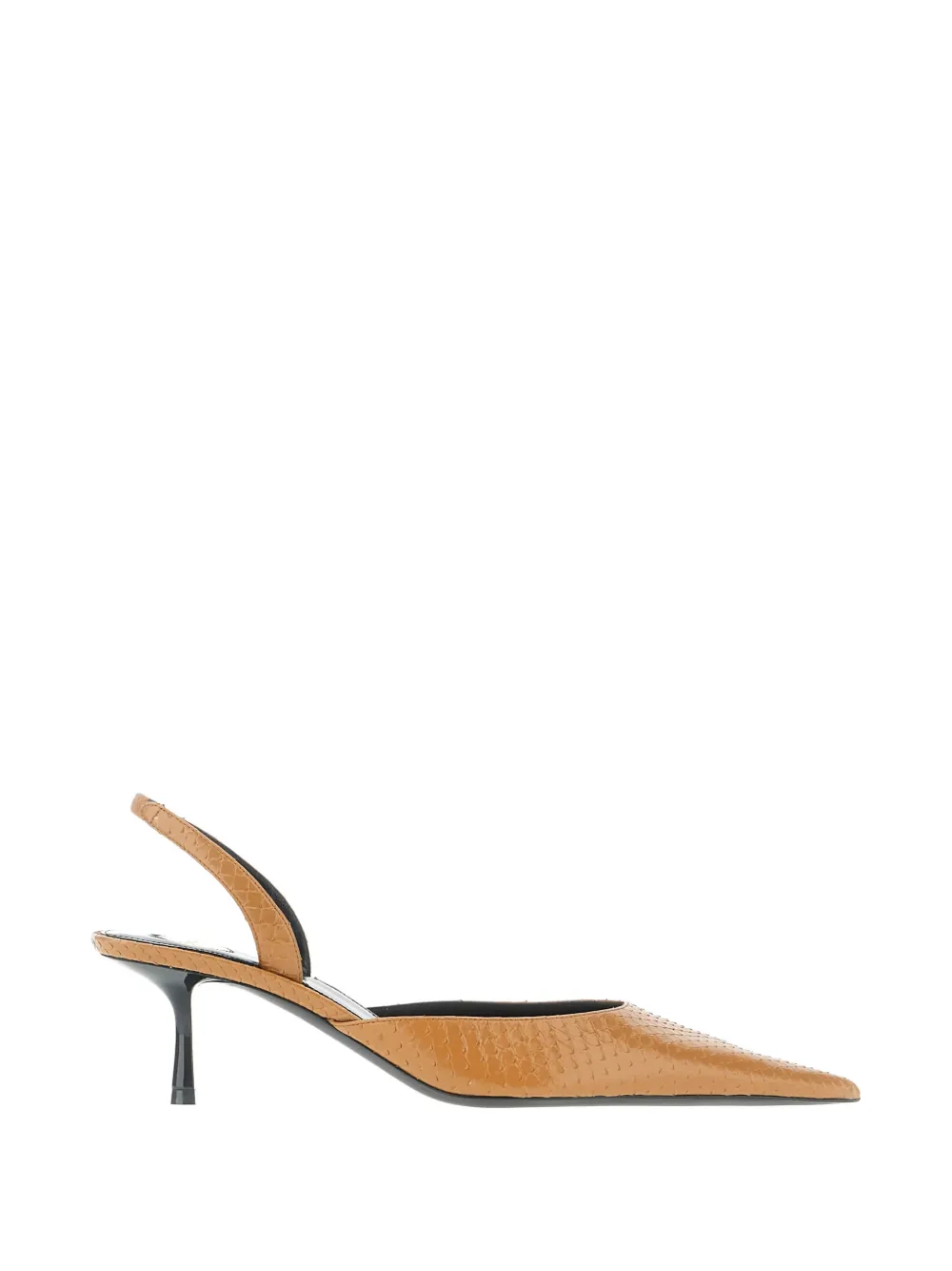 Saint Laurent Babylone slingback pumps met puntige neus Bruin