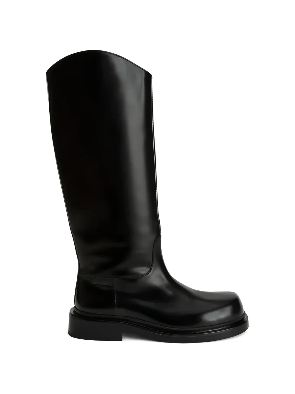 Jil Sander leather knee-high boots – Black