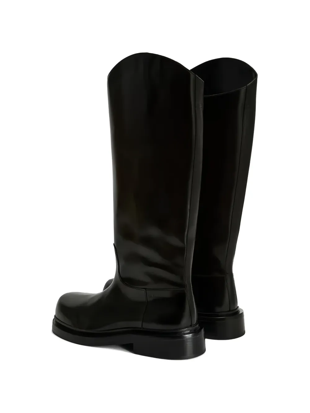 Jil Sander Leren laarzen Zwart