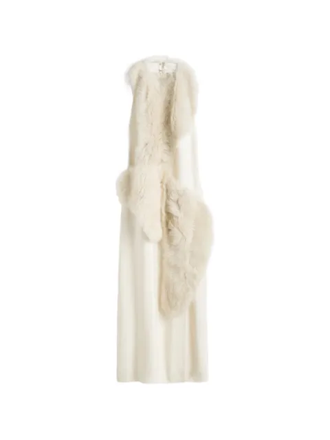 TOTEME shearling-appliqué midi dress