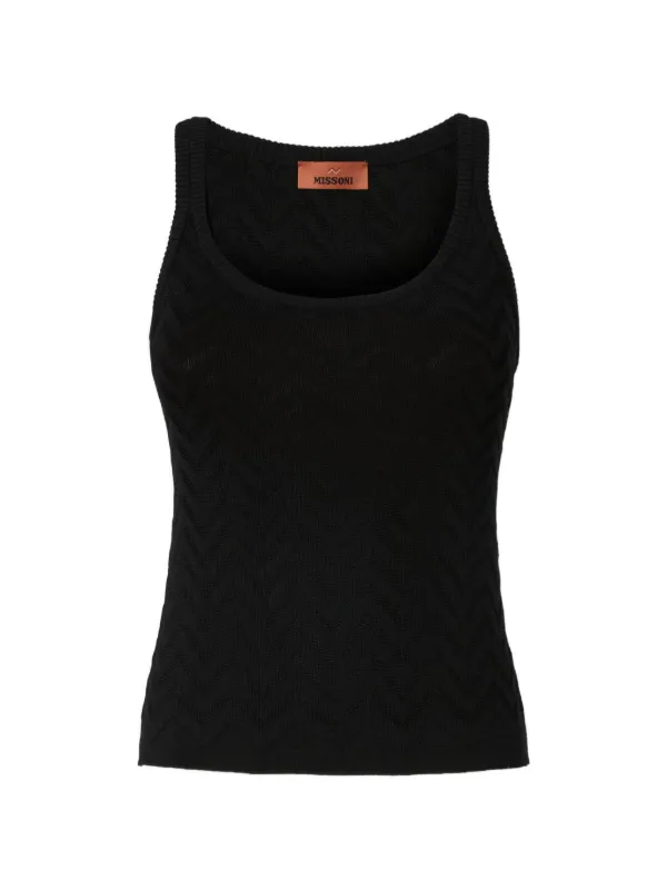 Missoni Lamé Tank Top in Black