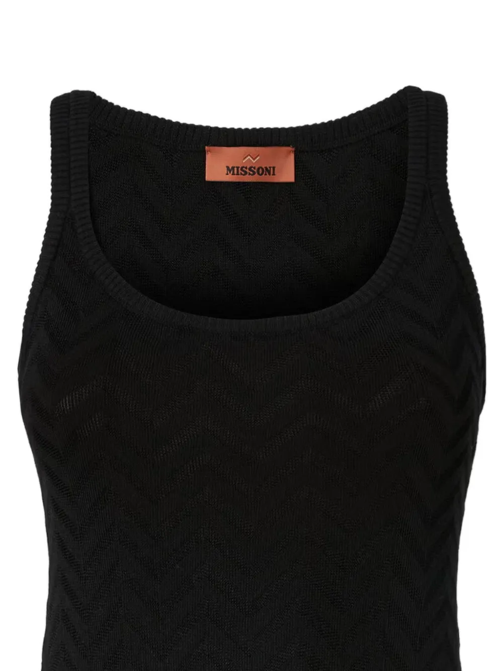 Missoni Lamé Tank Top in Black, view 2